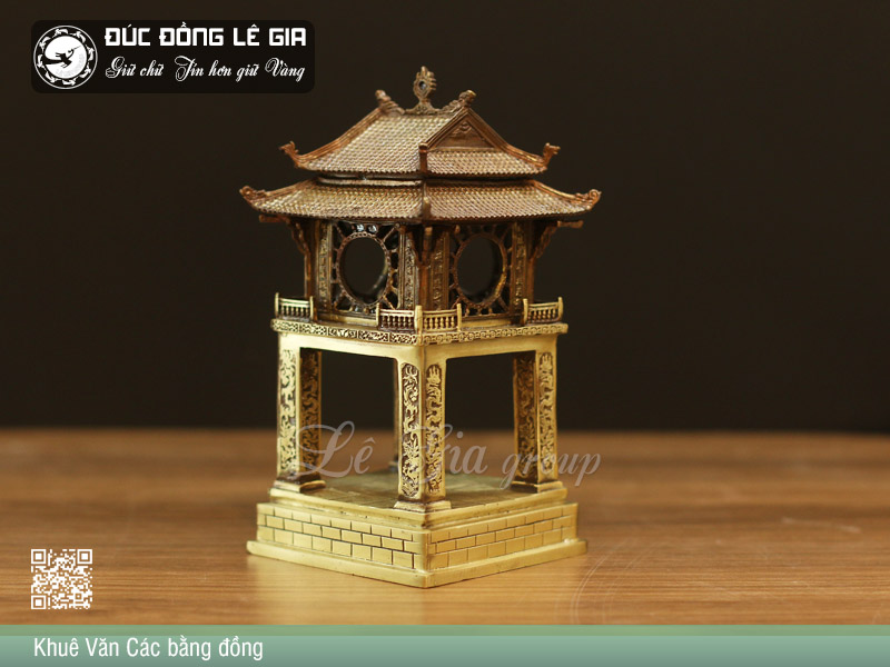 Mô Hình Khuê Văn Các bằng đồng- Quà Tặng Nước Ngoài