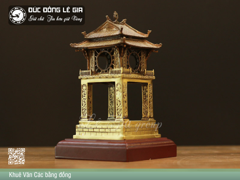 Mô Hình Khuê Văn Các bằng đồng- Quà Tặng Nước Ngoài