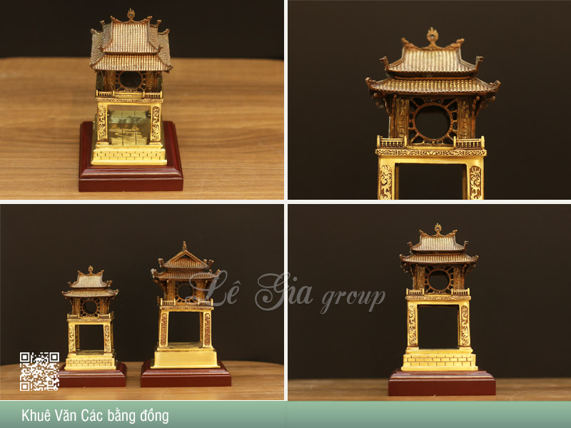 Mô Hình Khuê Văn Các bằng đồng- Quà Tặng Nước Ngoài