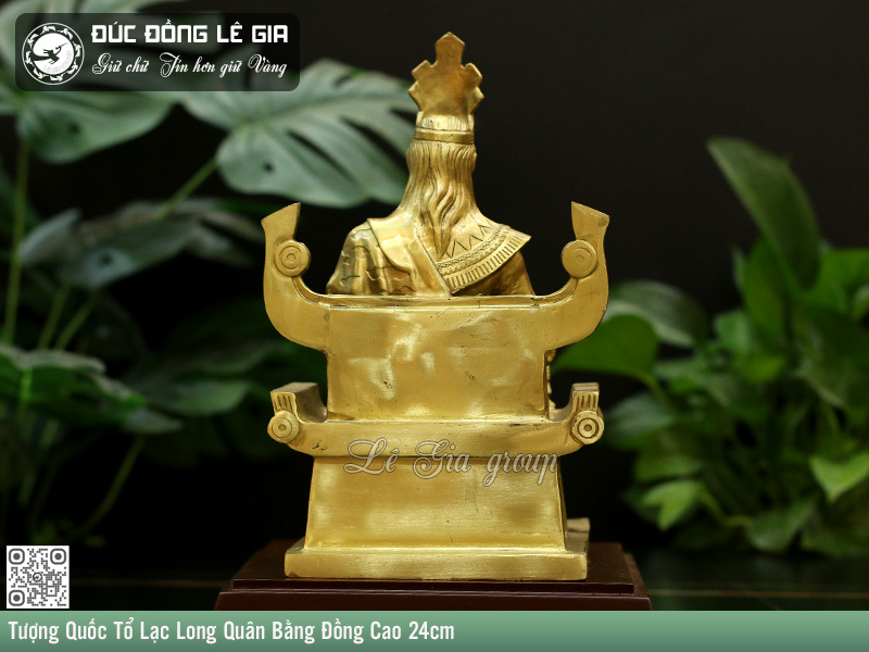 Tượng Quốc Tổ Lạc Long Quân Bằng Đồng Cao 24cm