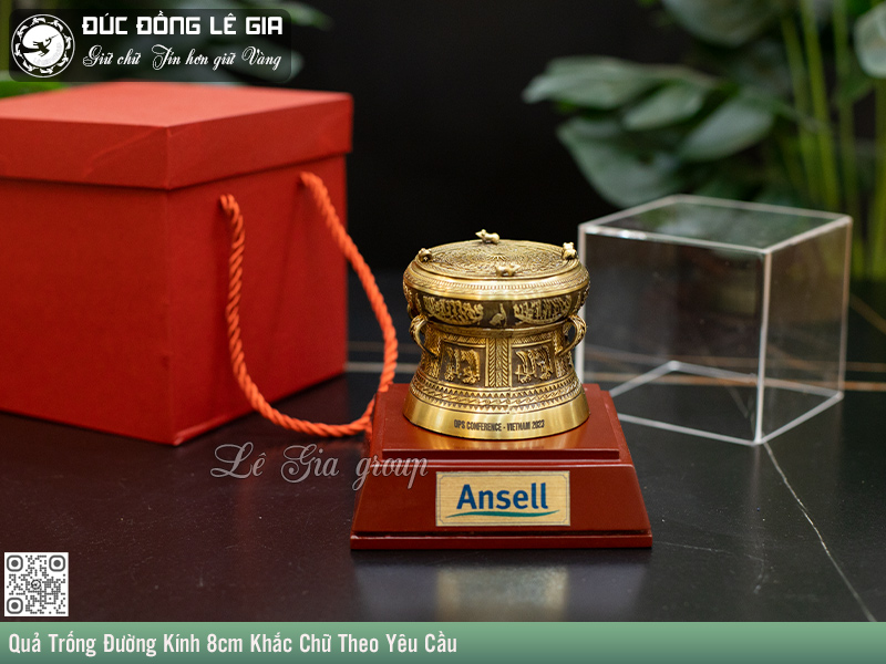 Quả Trống quà tặng đk 8cm theo yêu cầu- Trống đồng lưu niệm