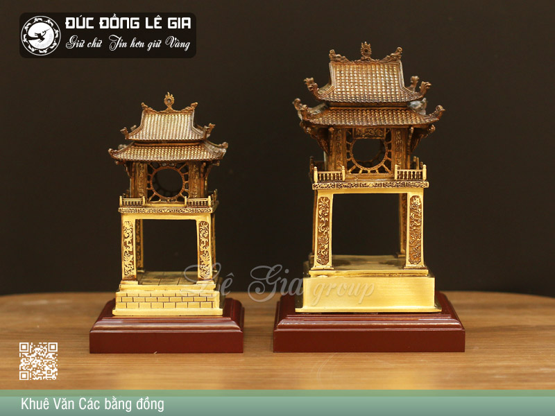 Ảnh Mô Hình Khuê Văn Các bằng đồng- Quà Tặng Nước Ngoài