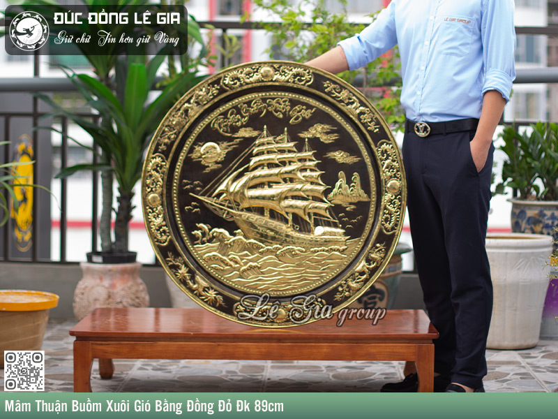 Mâm Đồng Thuận Buồm Xuôi Gió đk 89cm