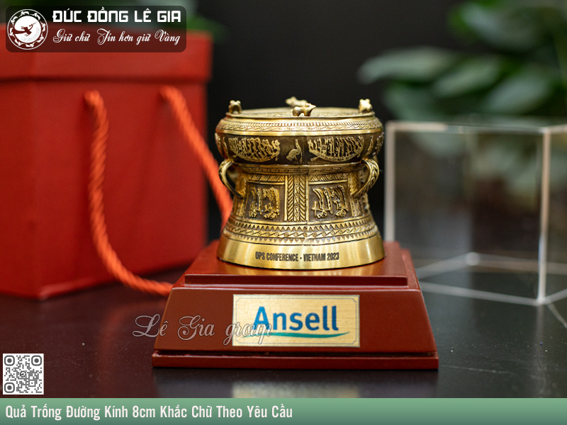 Quả Trống quà tặng đk 8cm theo yêu cầu- Trống đồng lưu niệm
