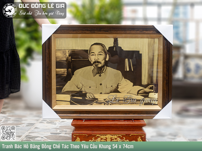Tranh Bác Hồ Bằng Đồng Chế Tác Theo Yêu Cầu