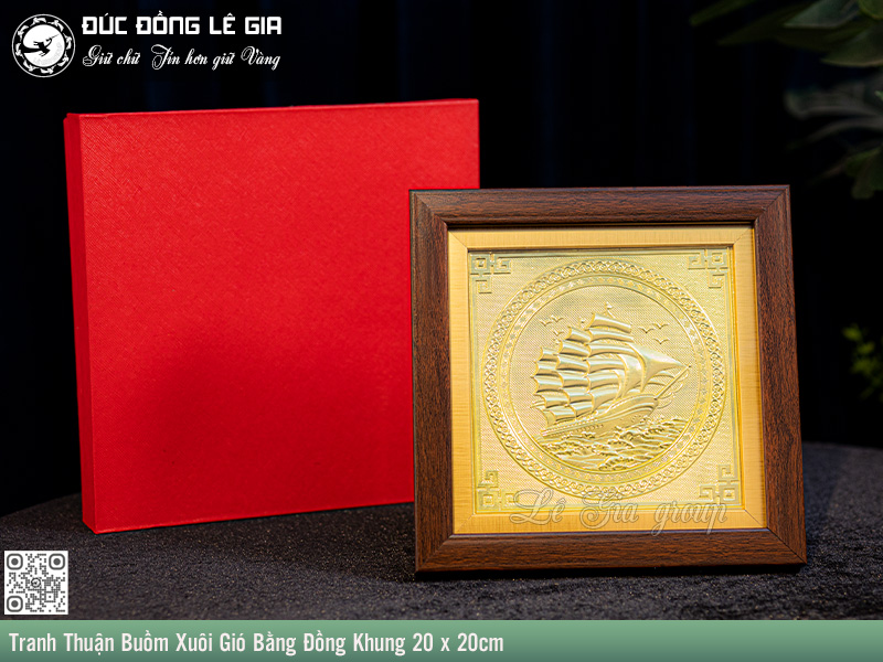 Ảnh Tranh Thuận Buồm Xuôi Gió Khung 20 x 20cm