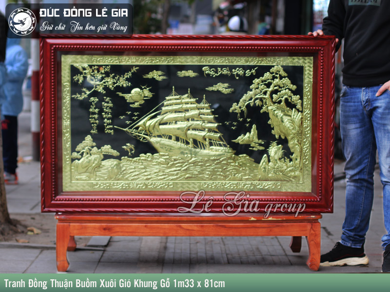 Tranh Thuận Buồm Xuôi Gió khổ 1m33 x 81cm- Tranh tặng tân gia, khai trương