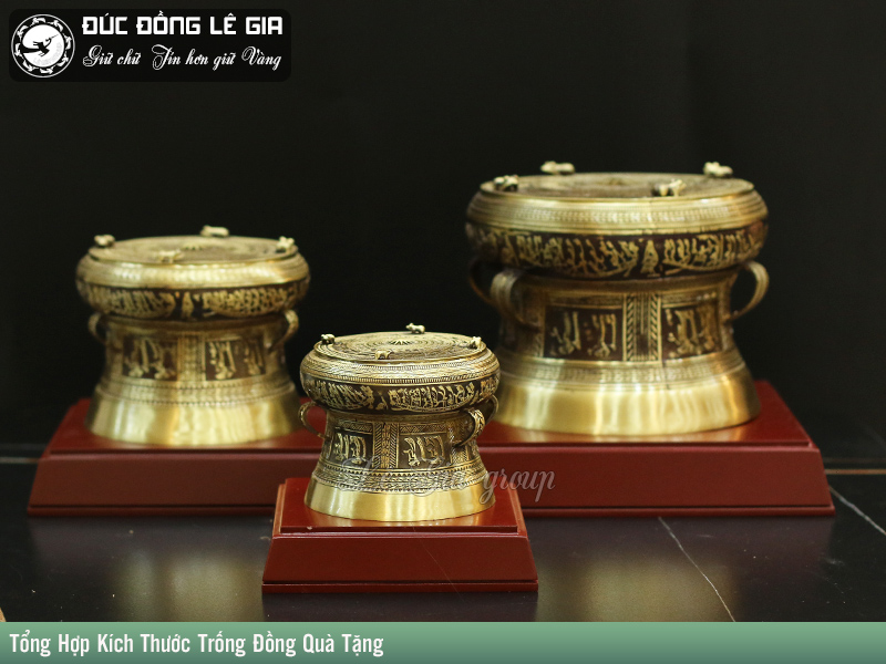 Ảnh Báo giá trống đồng lưu niệm (Màu mộc)- Mua trống đồng quà tặng sếp, đối tác, khách nước ngoài